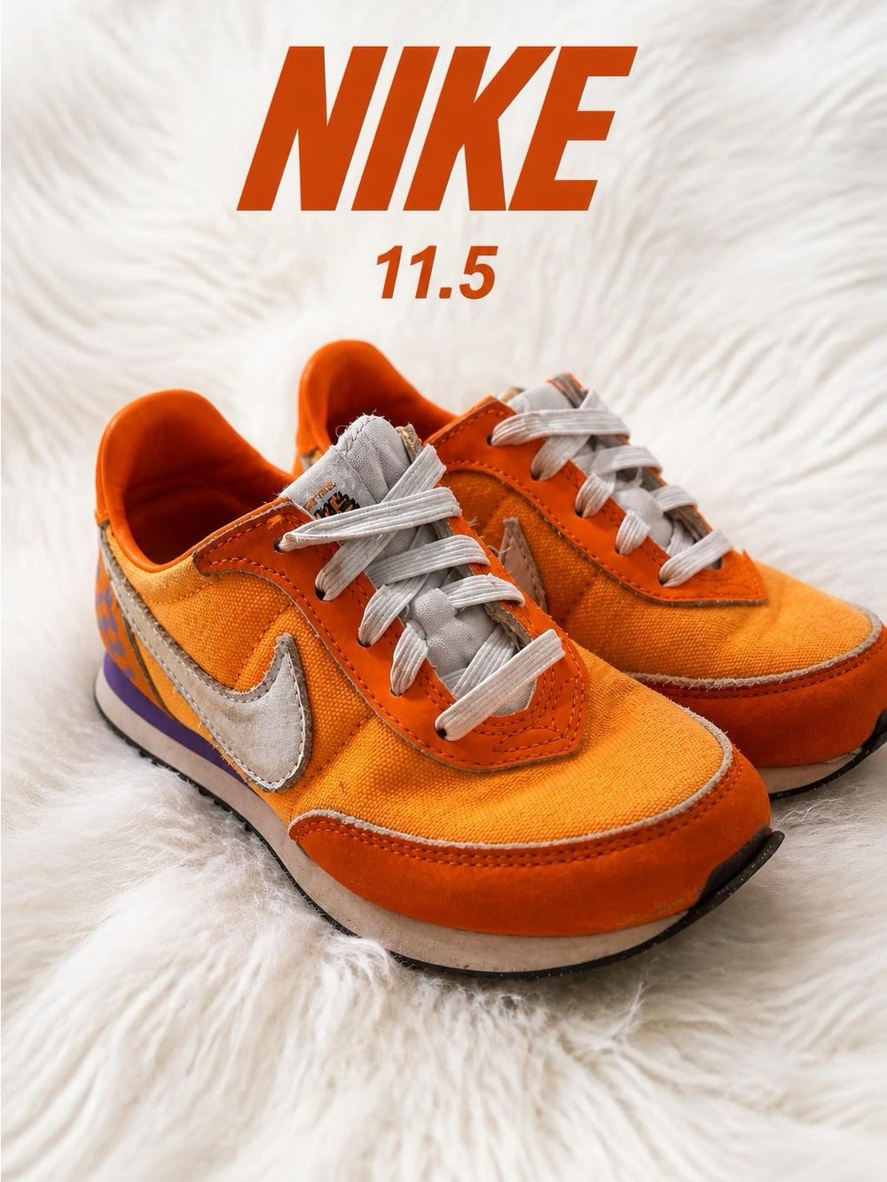 Toddler Nike Dunk Low Orange Purple — Size 11.5